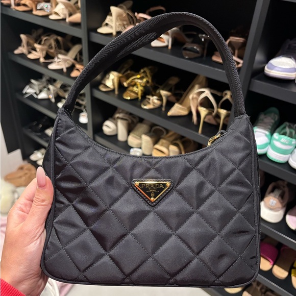 Prada Black Quilted Shoulder Bag - Picture 1 of 5